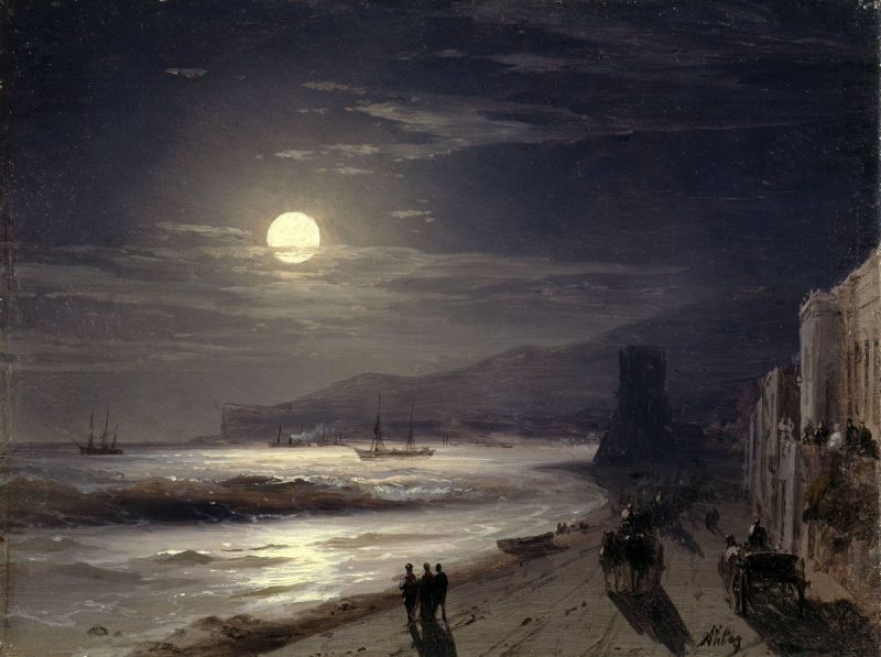 «Лунная ночь. Берег моря» И. К. Айвазовский, 1885 год