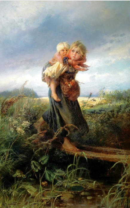 Картина маковского дети бегущие от грозы фото