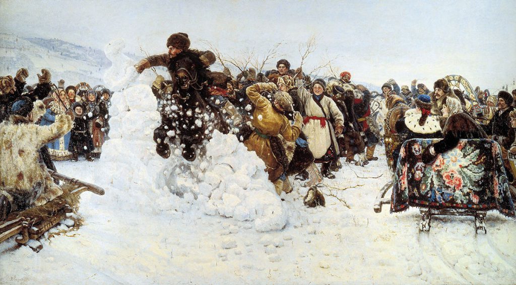 Василий Суриков «Взятие снежного городка», 1891 год