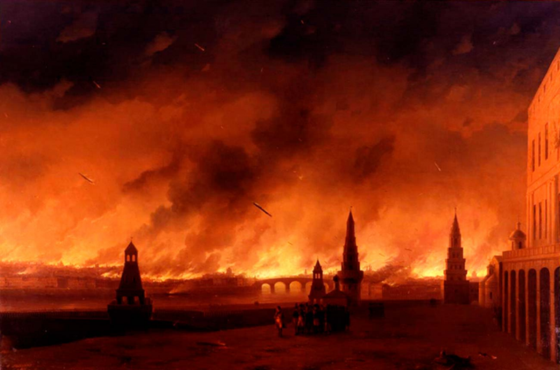 Иван Константинович Айвазовский «Пожар Москвы в 1812 года», 1851 год