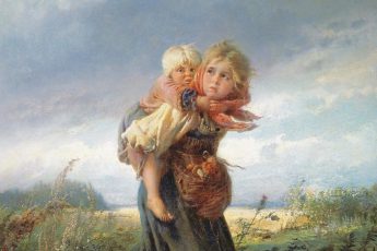 Константин Маковский, «Дети, бегущие от грозы», фрагмент