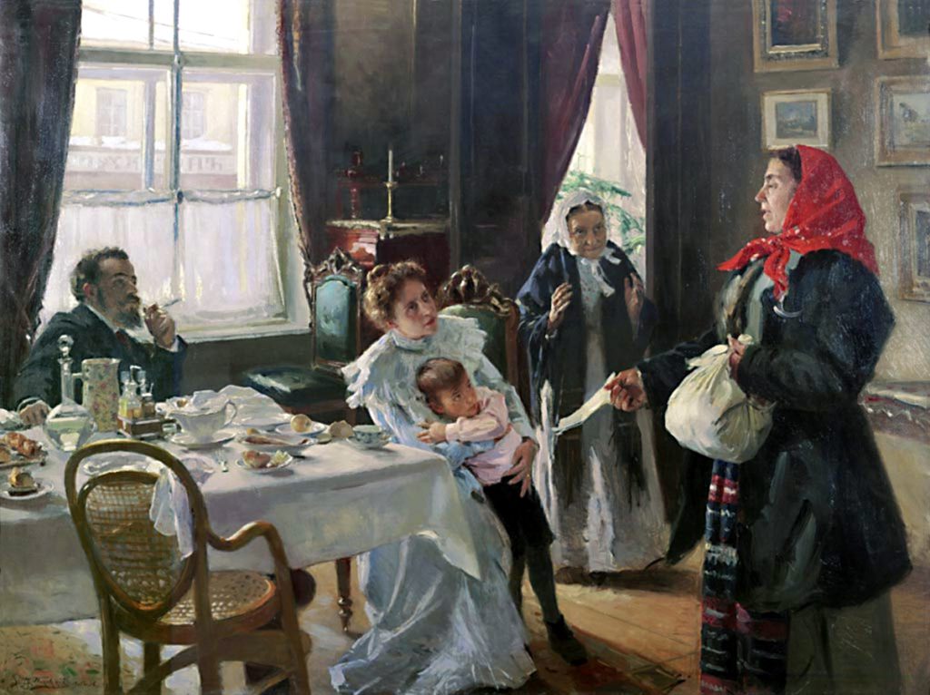 Владимир Маковский «Две матери. Мать приемная и родная», 1905 год