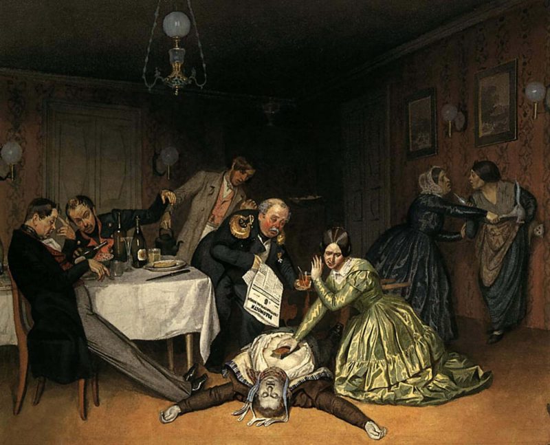 П. А. Федотов «Все холера виновата», 1848 год