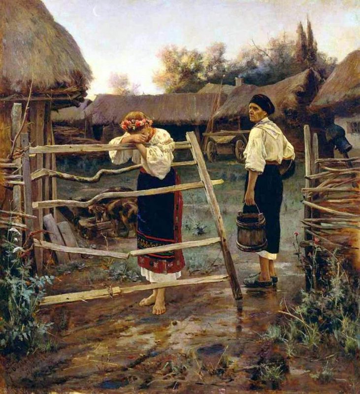 Богданов Николай Григорьевич «Запоздала», 1889 год
