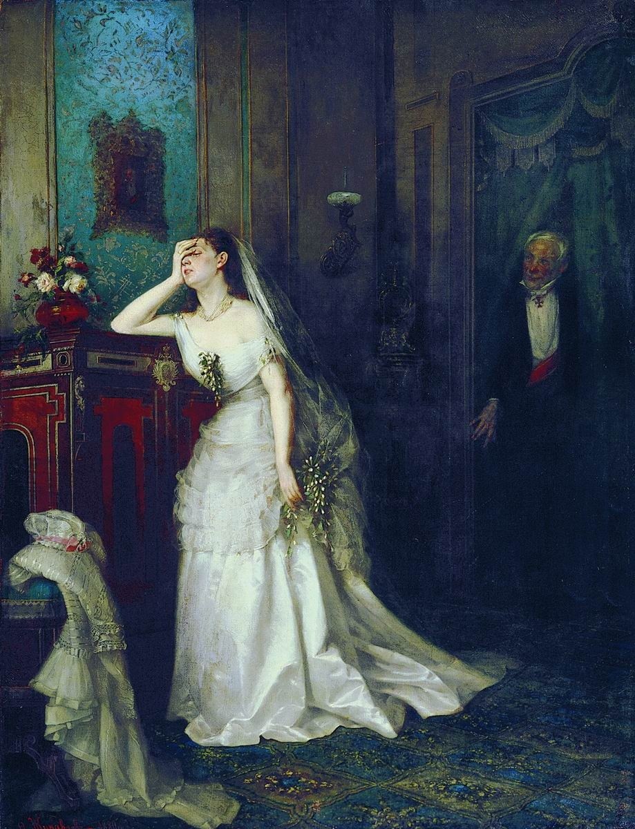 Фирс Журавлев «После свадебной церемонии» (После венчания), 1874 год