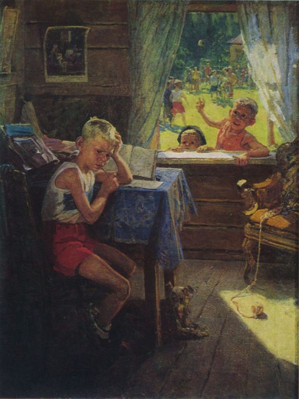 Фёдор Павлович Решетников «Переэкзаменовка», 1954 год