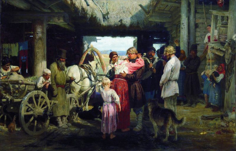 Илья Ефимович Репин «Проводы новобранца», 1879 год