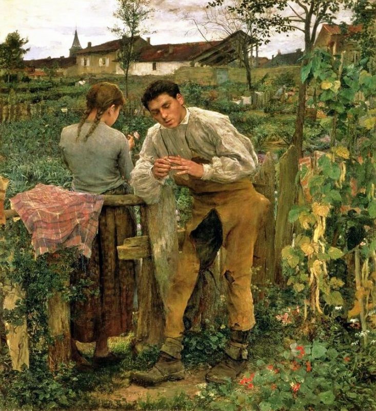 Жюль Бастьен-Лепаж "Деревенская любовь", 1882 год