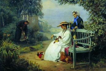 Алексей Корзухин «Похороны собаки», 1871 год