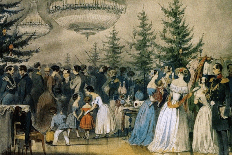 А.Ф. Чернышев «Рождественская ёлка в Аничковом дворце», 1848 год