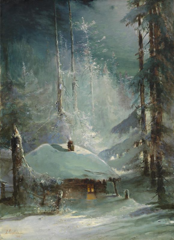 Алексей Саврасов «Хижина в зимнем лесу» ,1888 год