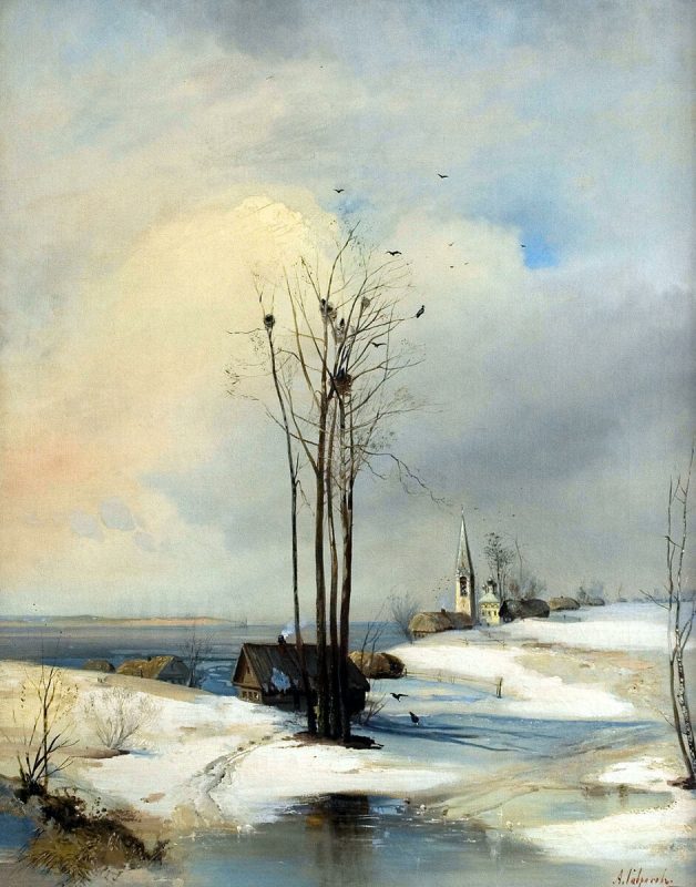 Алексей Саврасов «Ранняя весна. Оттепель», 1880-е годы
