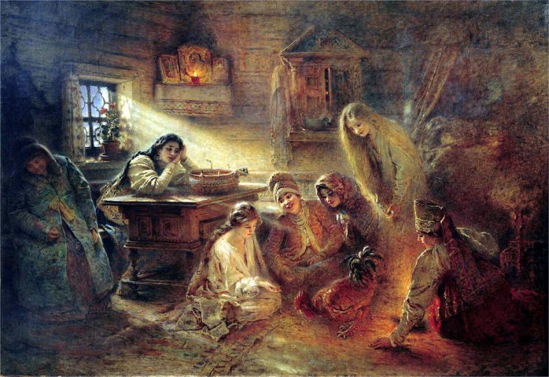 Константин Егорович Маковский «Святочные гадания», 1890 год