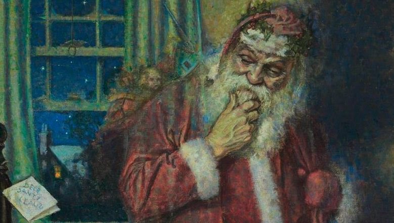 Норман Роквелл «Санта Клаус», фрагмент