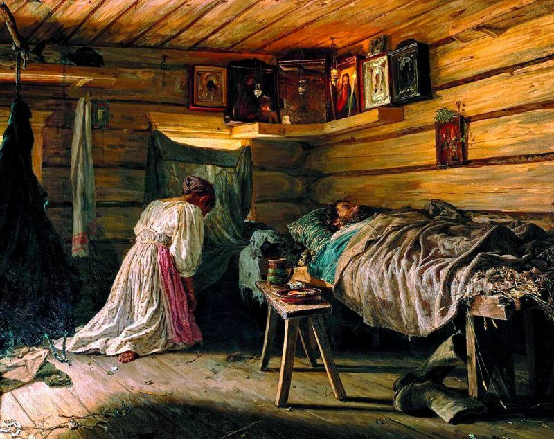 Василий Максимов «Больной муж», 1881 год