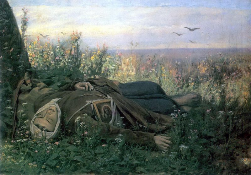 Василий Перов «Странница в поле» (На пути к вечному блаженству), 1879 год