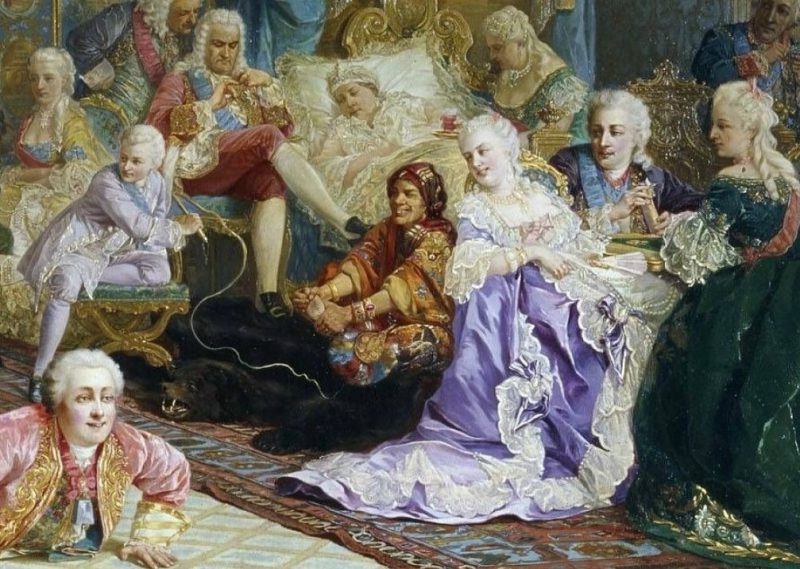 Валерий Якоби «Шуты при дворе императрицы Анны Иоанновны», фрагмент