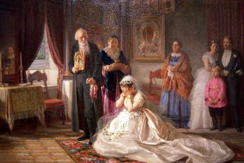 Фирс Журавлев «Перед венцом», 1874 год