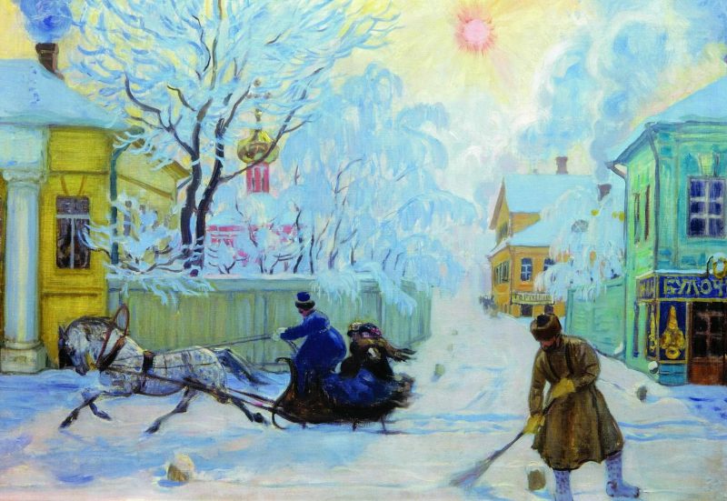 Борис Кустодиев «Морозный день», 1913 год