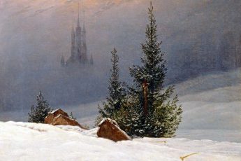 Каспар Давид Фридрих «Зимний пейзаж с церковью», 1811 год