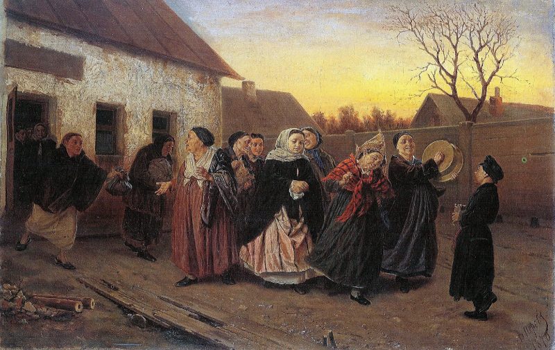 Василий Перов «Накануне девичника. Проводы невесты из бани», 1870 год