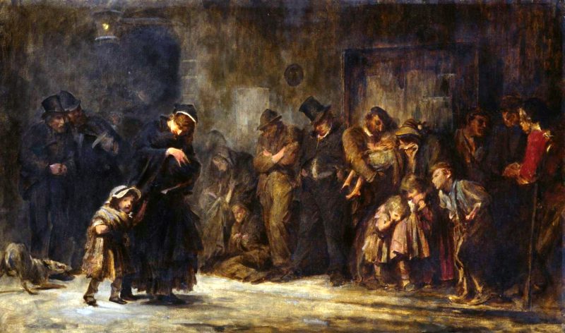 Сэмуэль Люк Филдс «Поступающие в дом временного пребывания», 1874 год