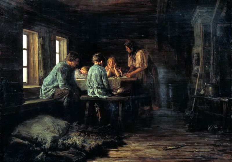 Максимов Василий Максимович «Бедный ужин», 1879 год