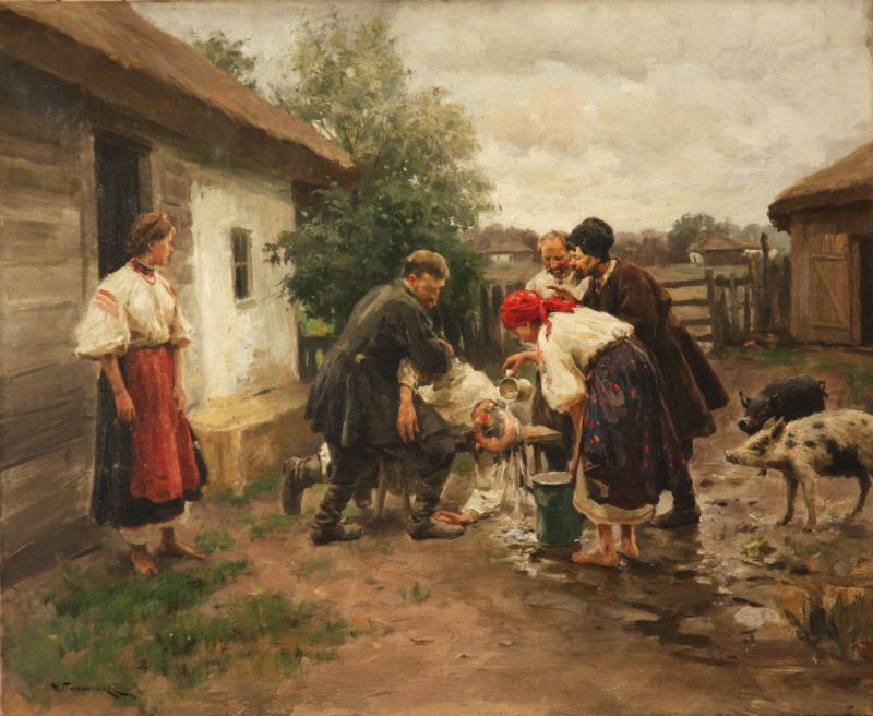 Николай Пимоненко «Надзюзюкався», 1909 год