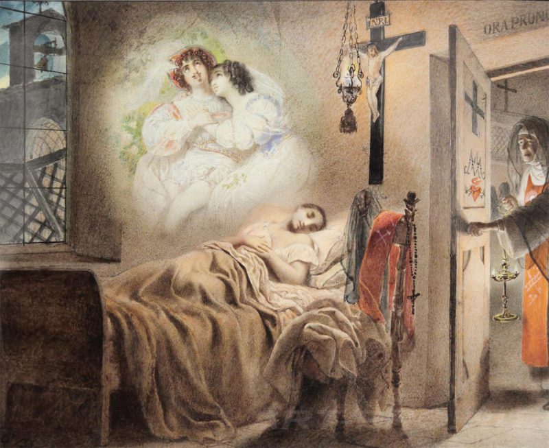 Карл Брюллов «Сон монашенки», 1831 год