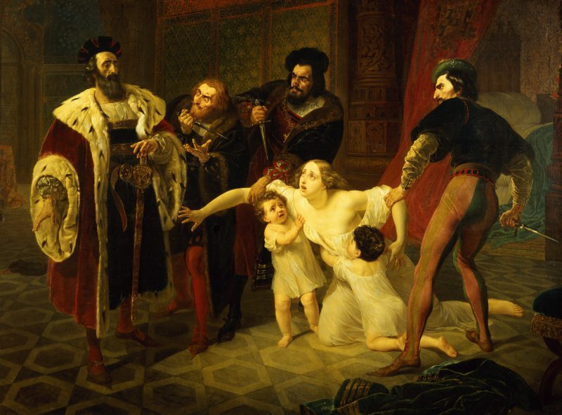 Карл Брюллов «Смерть Инессы де Кастро», 1834 год