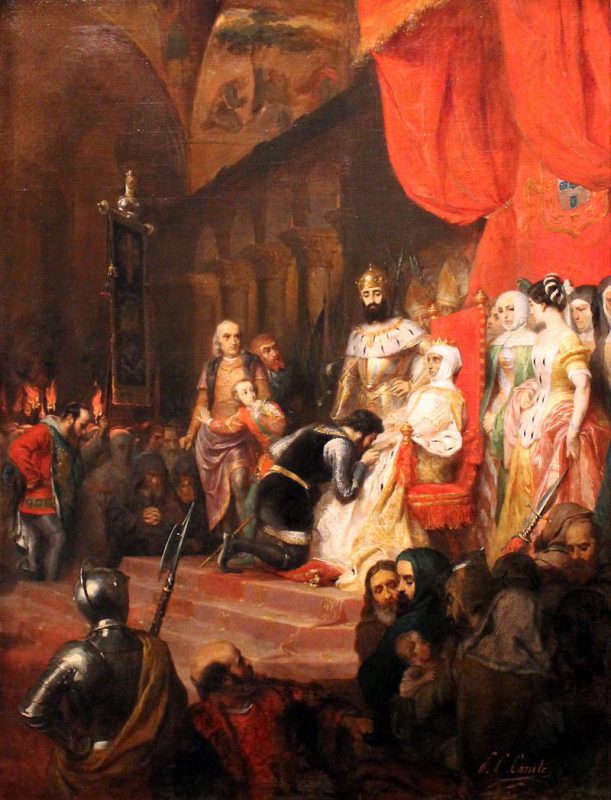 Пьер-Шарль Комт «Коронация Инес де Кастру в 1361 году», 1849 год