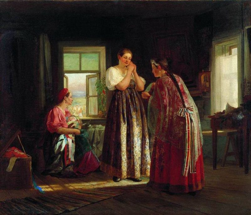 Василий Максимов «Сборы на гулянье», 1881 год