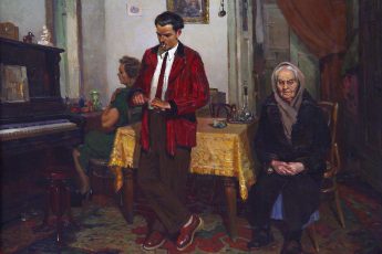 Александр Бурак «К сыну за помощью», 1954 год