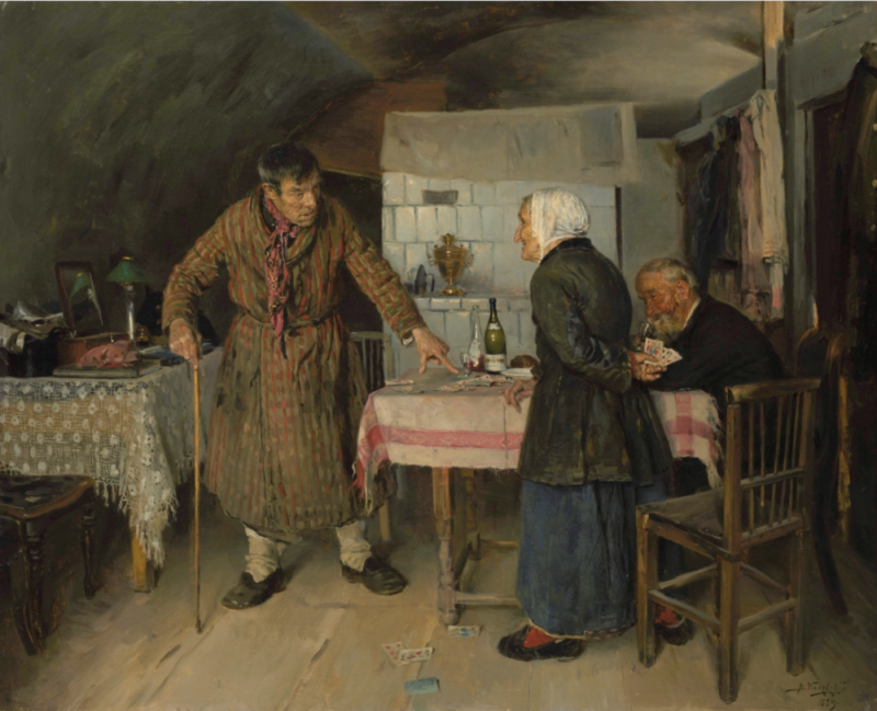 Владимир Маковский «Ссора из-за карт», 1889 год