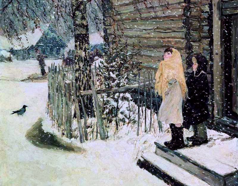 Аркадий Пластов «Первый снег», 1956 год