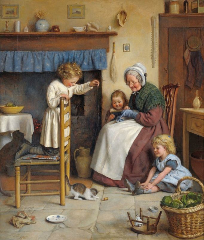 Джозеф Кларк «Забава с котёнком», 1876 год
