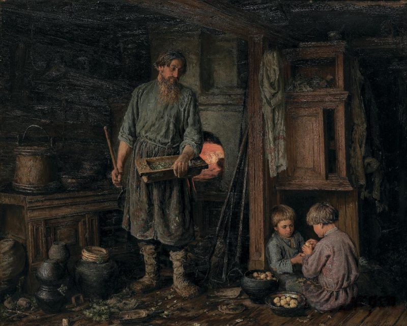 Василий Максимов «Утро вдовца», 1883 год