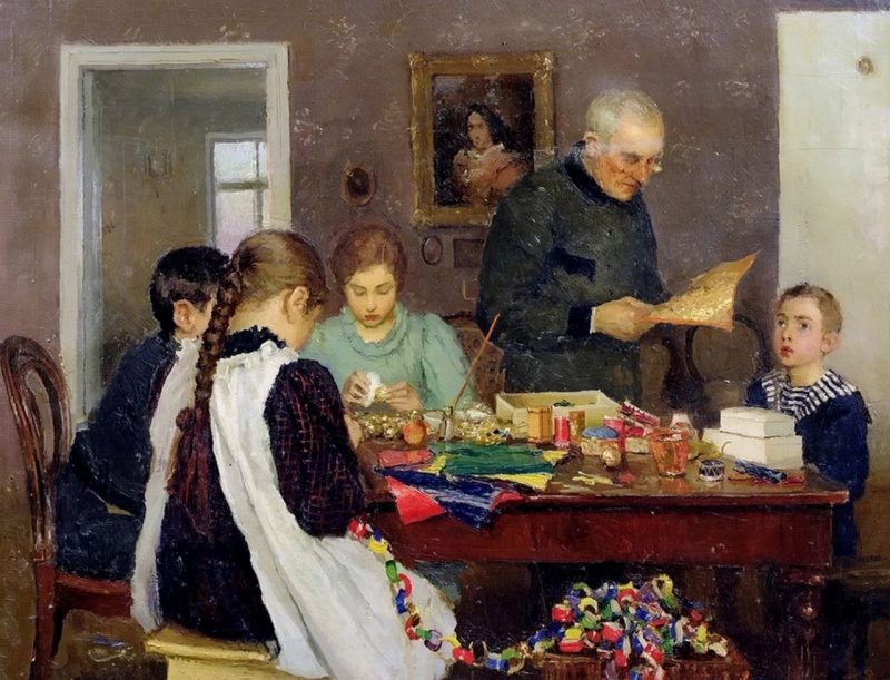 Сергей Досекин «Подготовка к Рождеству», 1896 год