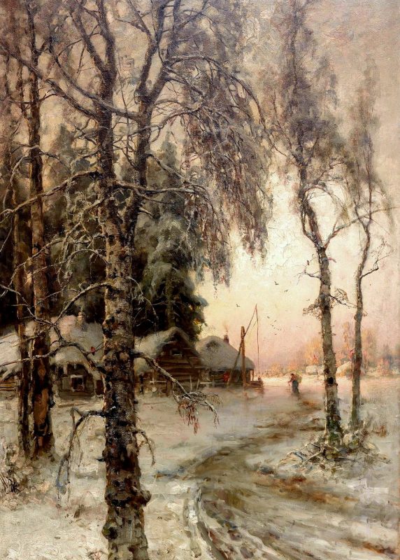 Юлий Клевер «Зимний пейзаж», 1914 год