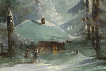 Алексей Саврасов «Хижина в зимнем лесу», 1888 год