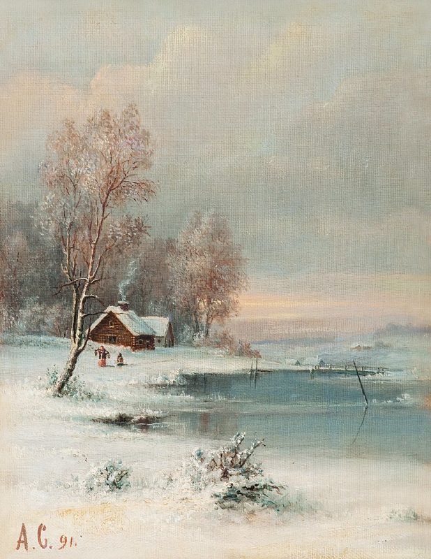 Алексей Саврасов «Берег зимой», 1891 год
