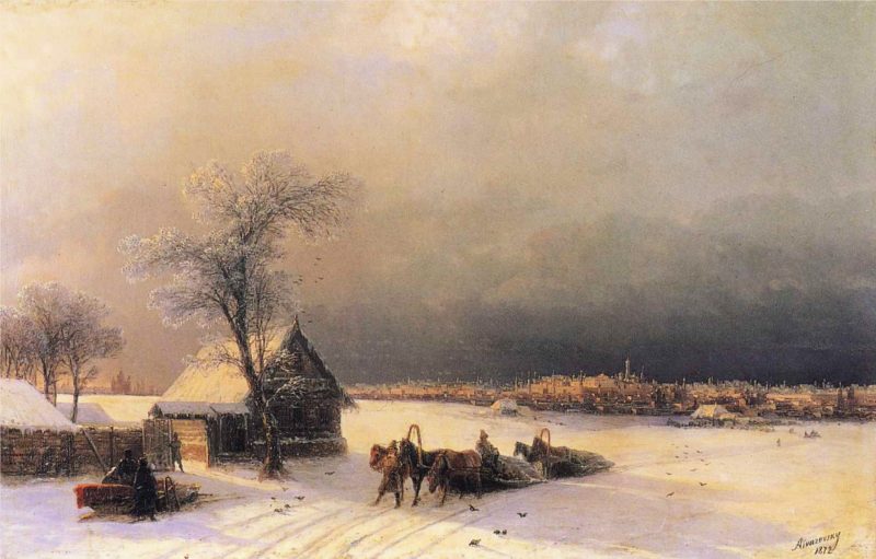 Иван Айвазовский «Зимний пейзаж», 1872 год