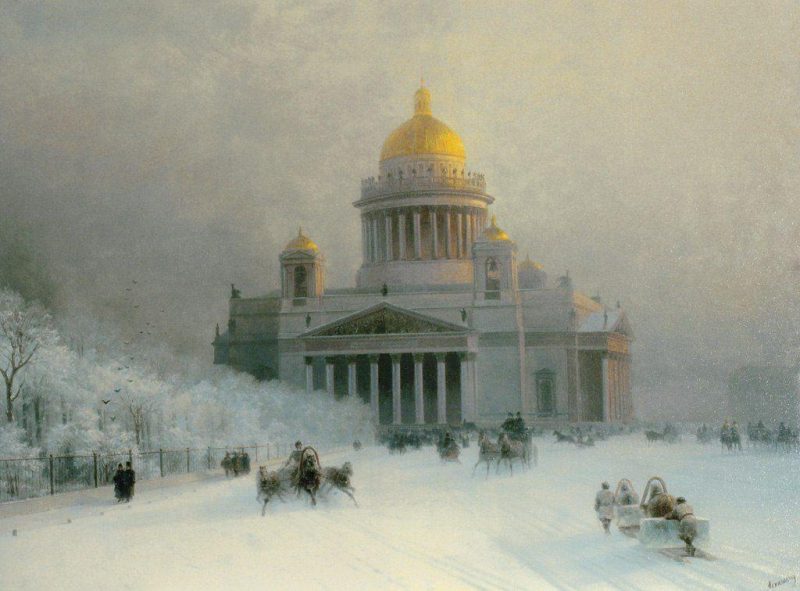 Иван Айвазовский «Зимний пейзаж», 1856 год