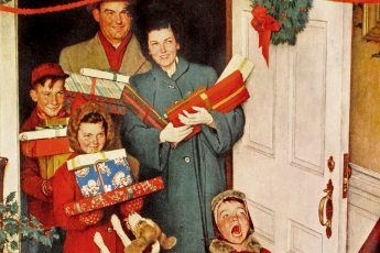 Норман Роквелл «Счастливого Рождества, бабушка!», фрагмент