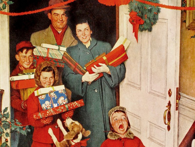 Норман Роквелл «Счастливого Рождества, бабушка!», фрагмент