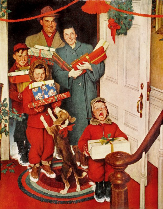 Норман Роквелл «Счастливого Рождества, бабушка!», 1951 год