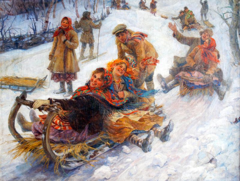 Федот Сычков «Катание с гор», 1937 год