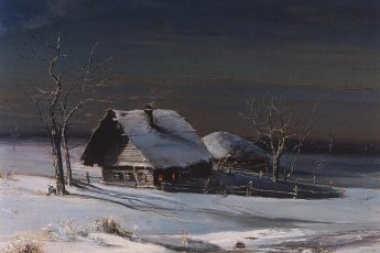 Алексей Саврасов «Зимний пейзаж», 1871 год