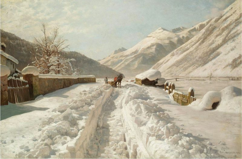 Петер Мёрк Мёнстед «Зима в Понте-Камповасто, Швейцария» , 1914 год