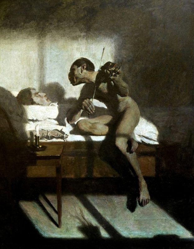 Эдвард Окунь «Смерть Паганини», 1898 год